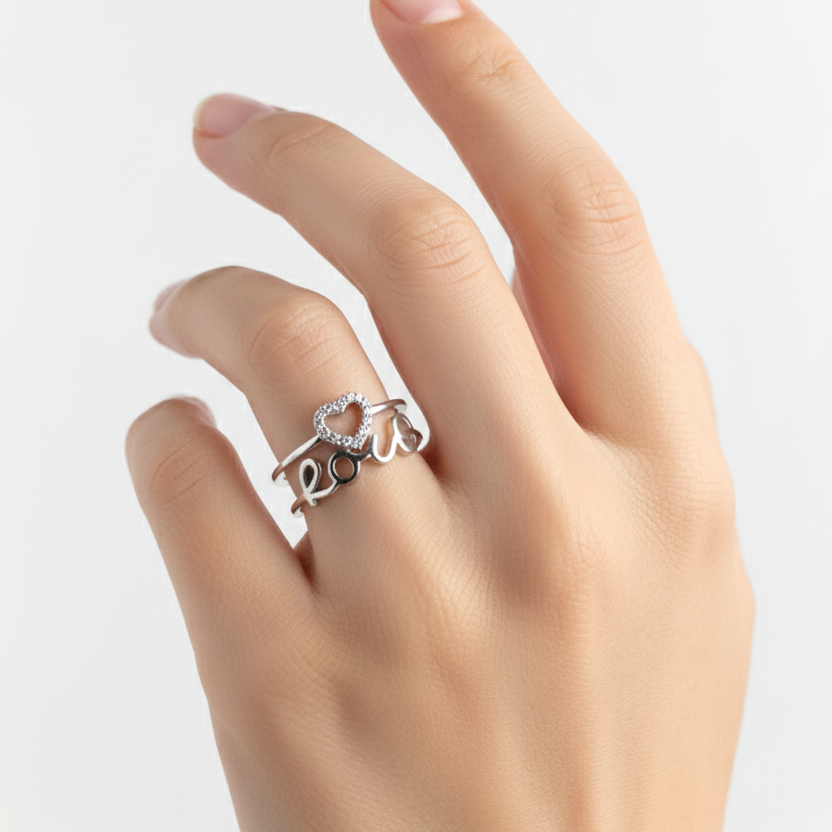Love Whisper 925 Silver Ring