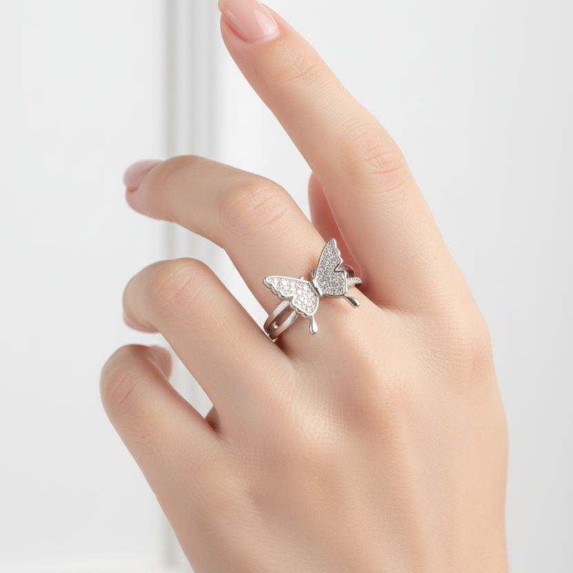 Butterfly Bliss 925 Silver Ring