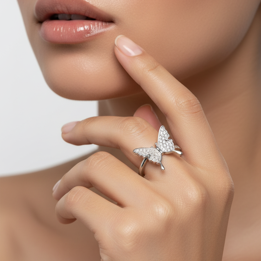 Butterfly Bliss 925 Silver Ring