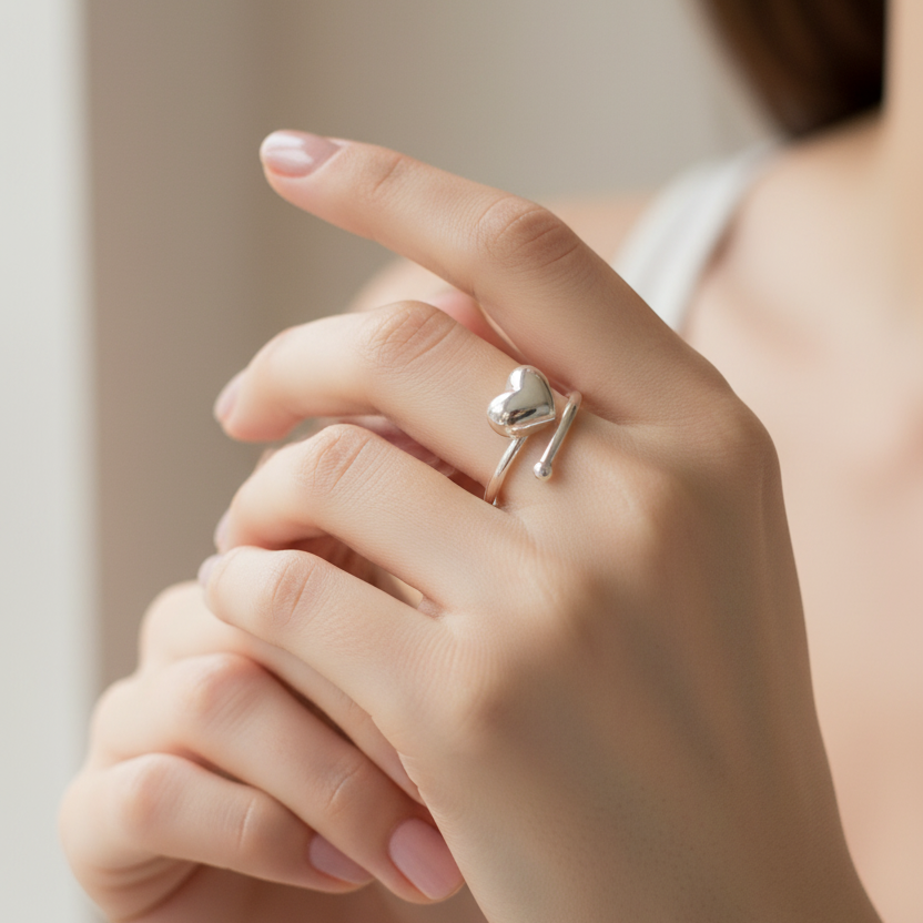 Sweetheart Twist 925 Silver Ring