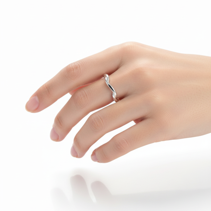 Wave Whisper 925 Silver Ring