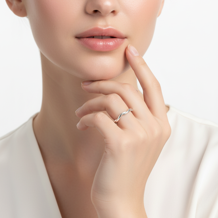 Wave Whisper 925 Silver Ring