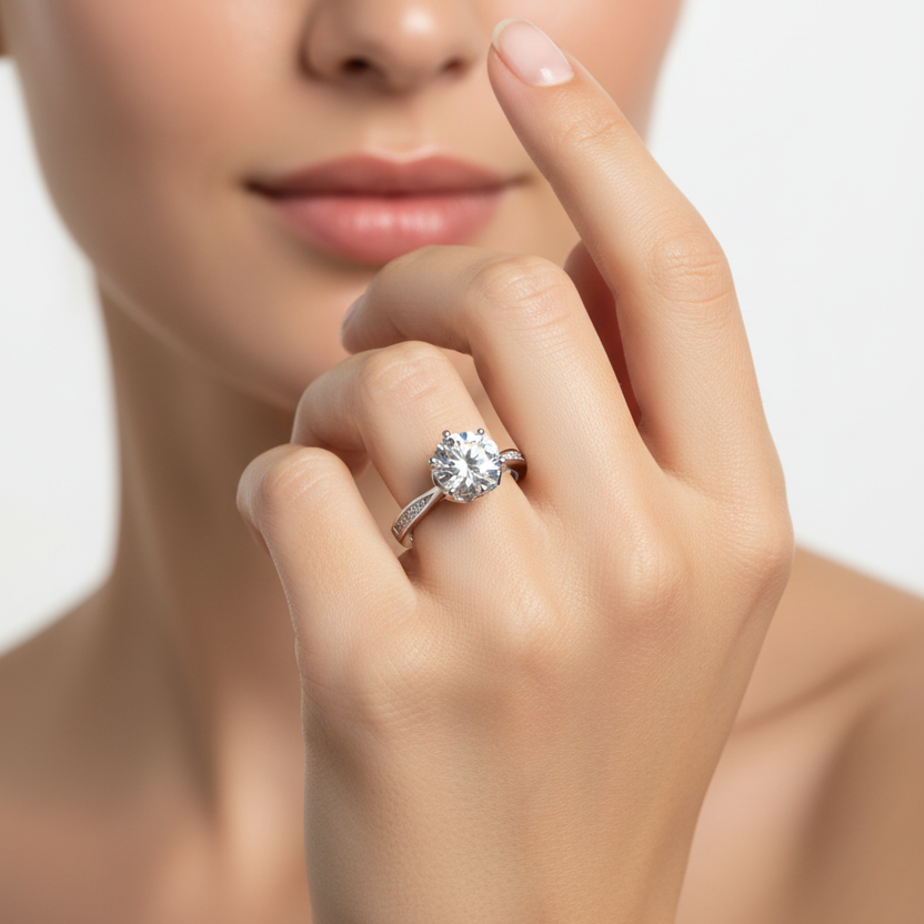 Celeste Solitaire 925 Silver Ring