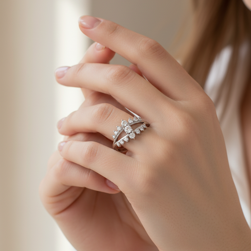 Stardust Sparkle 925 Silver Ring