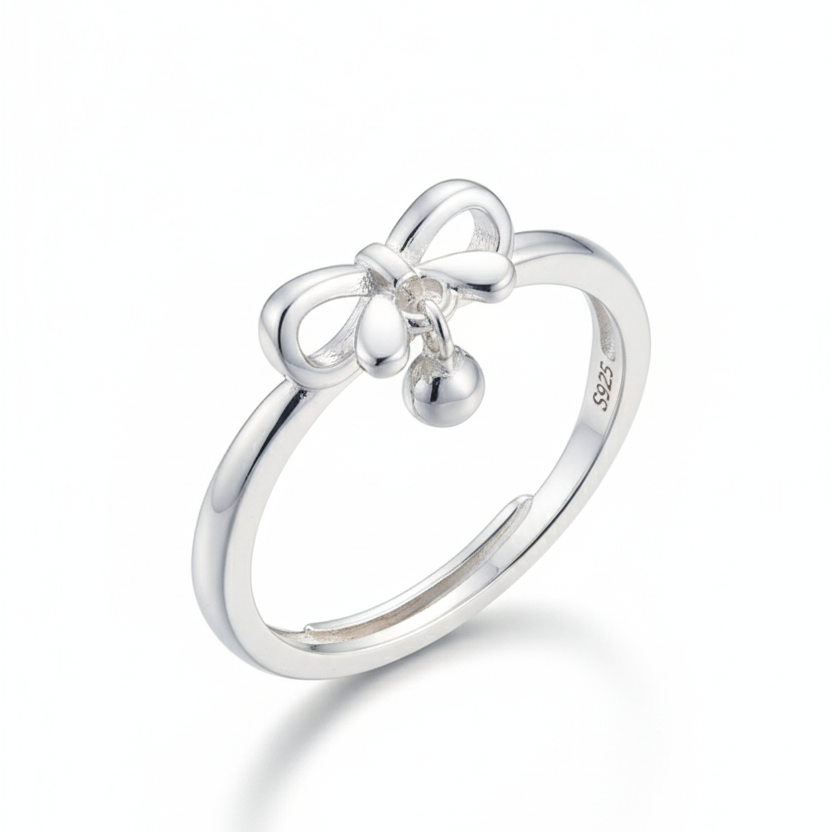 Charming Bow 925 Silver Ring