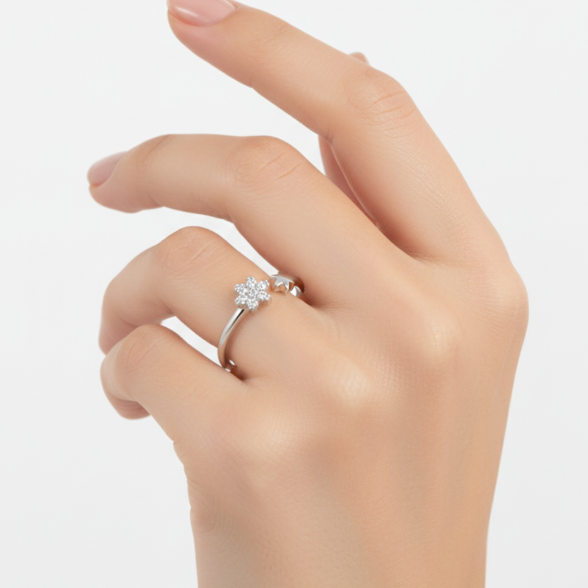 Twinkle Bloom 925 Silver Ring