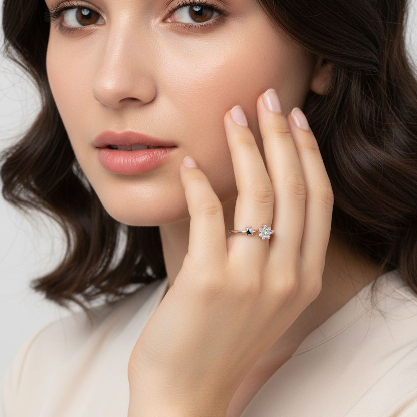 Twinkle Bloom 925 Silver Ring