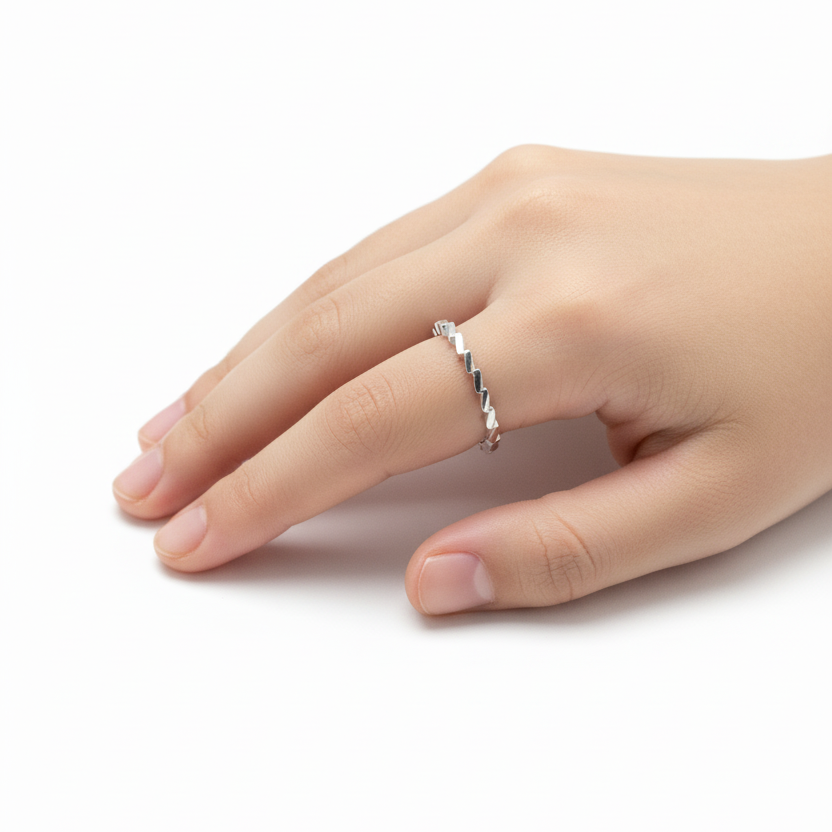 Ripple Edge 925 Silver Ring