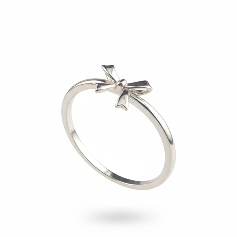 Dainty Bow 925 Silver Ring