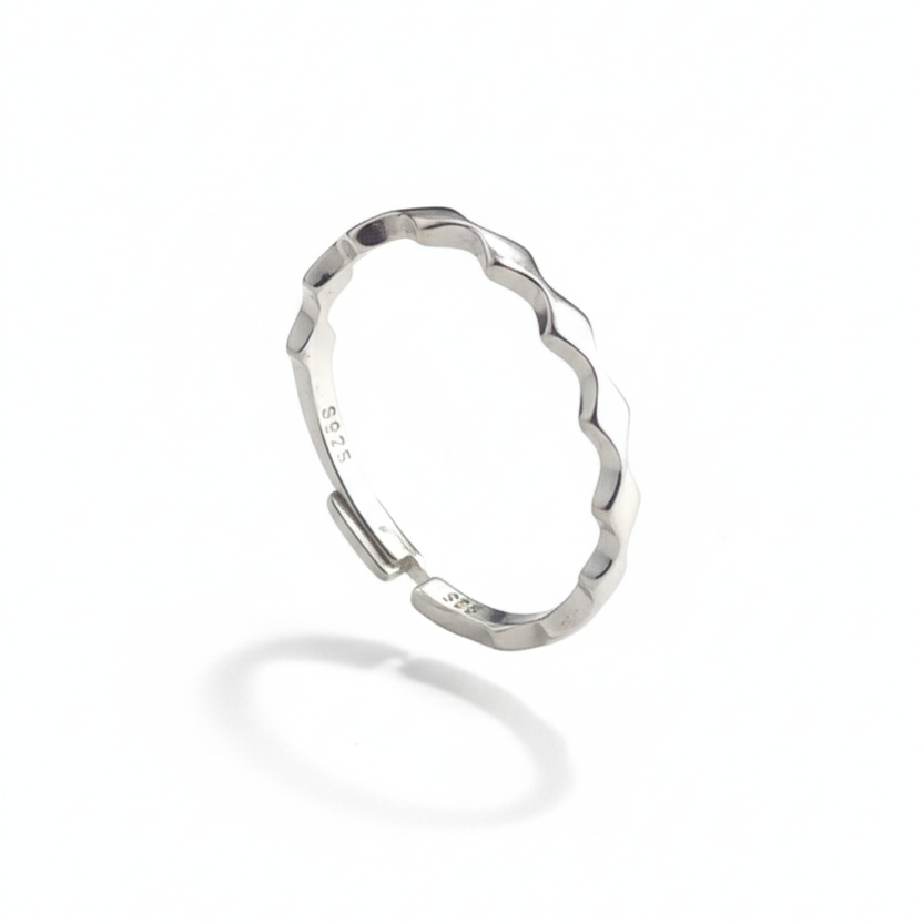 925 Silver Wave Band Ring