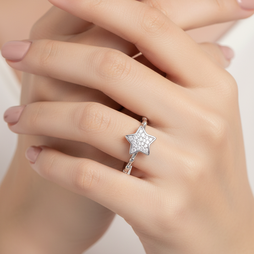 Twinkle Star 925 Silver Ring