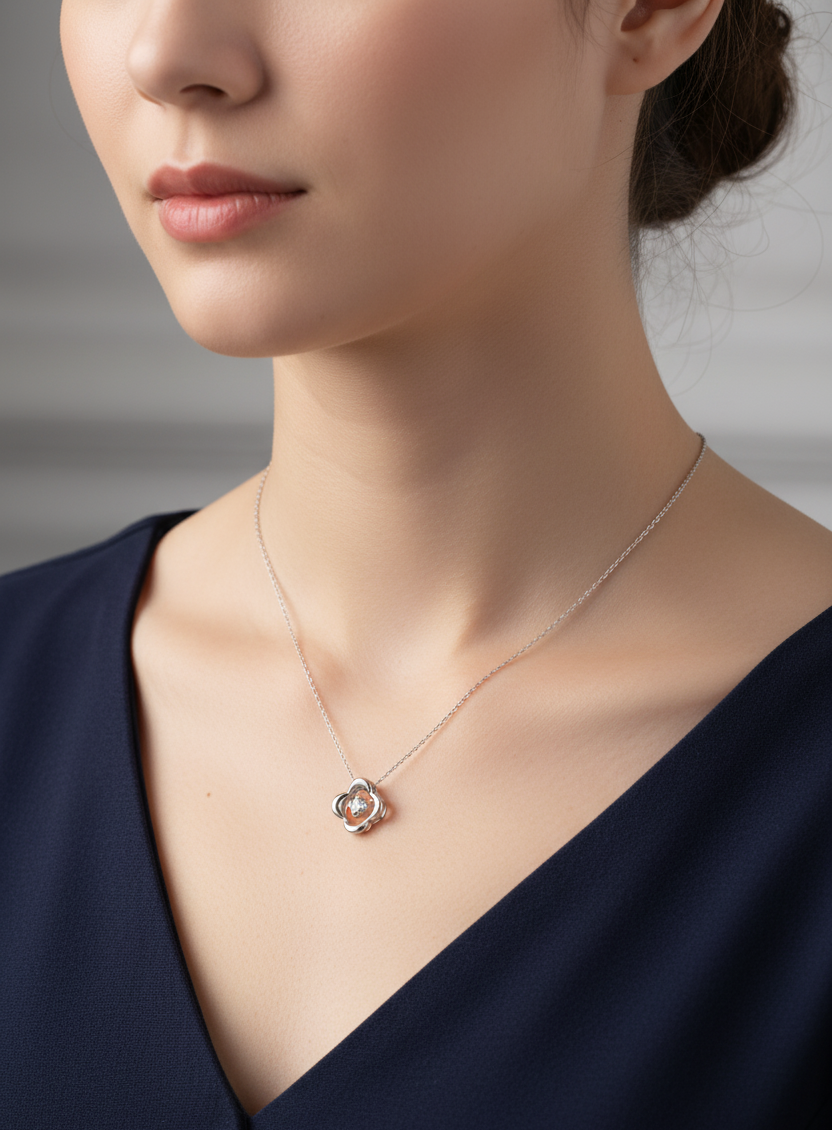 Flora Bloom 925 Silver Pendant