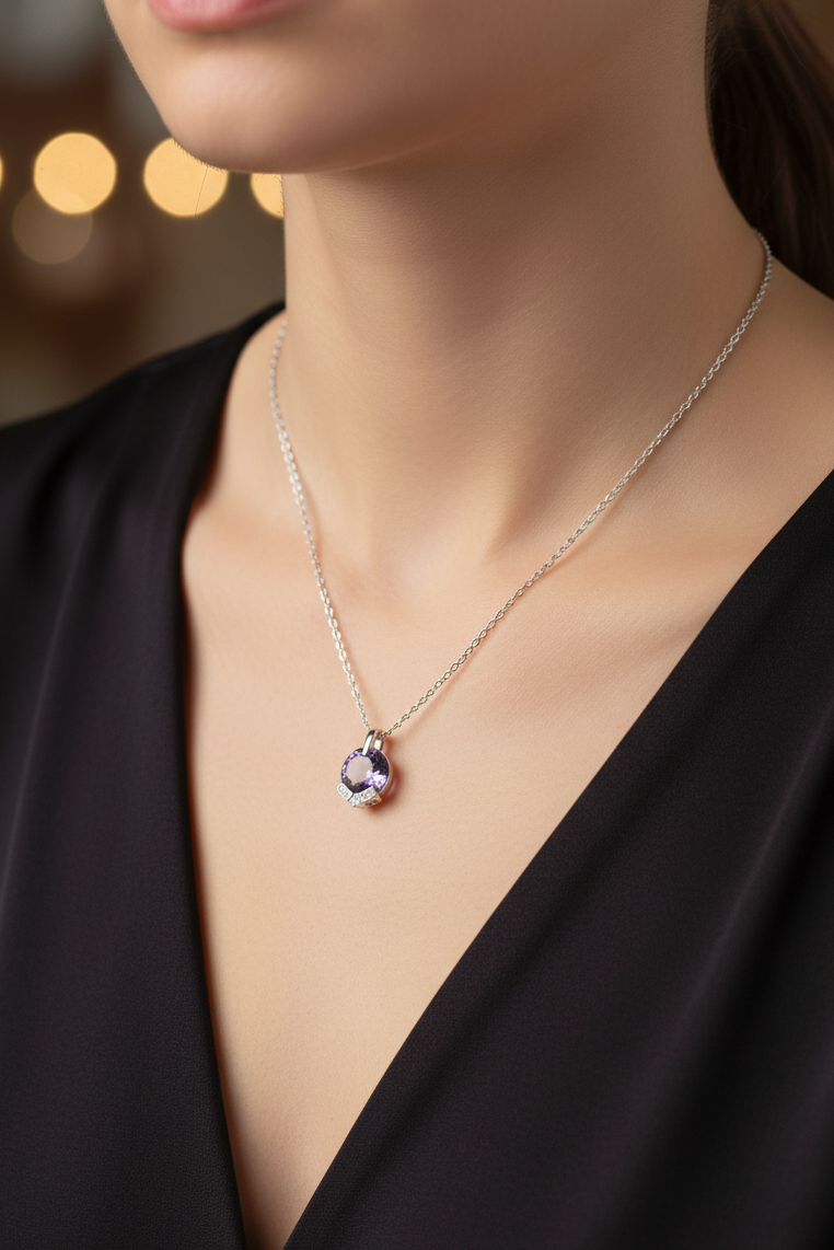 Amethyst Glow 925 Pendant