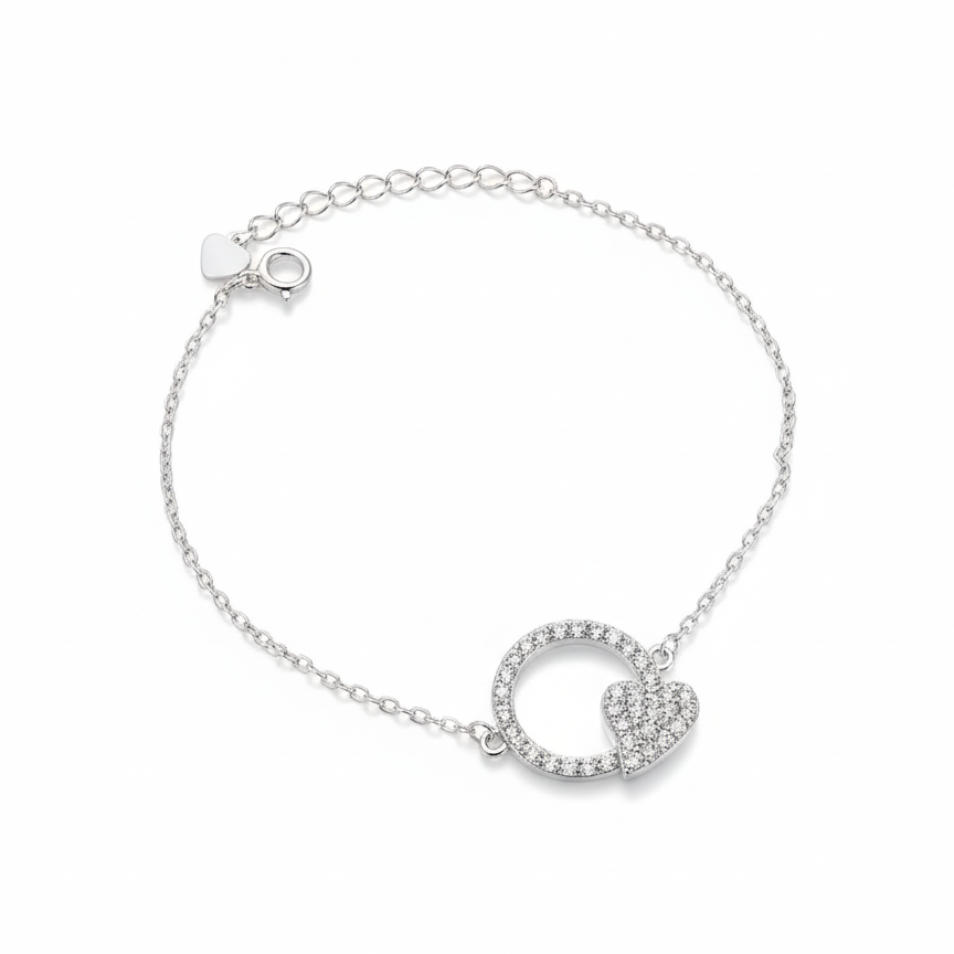 925 Pearl Link Drop Bracelet