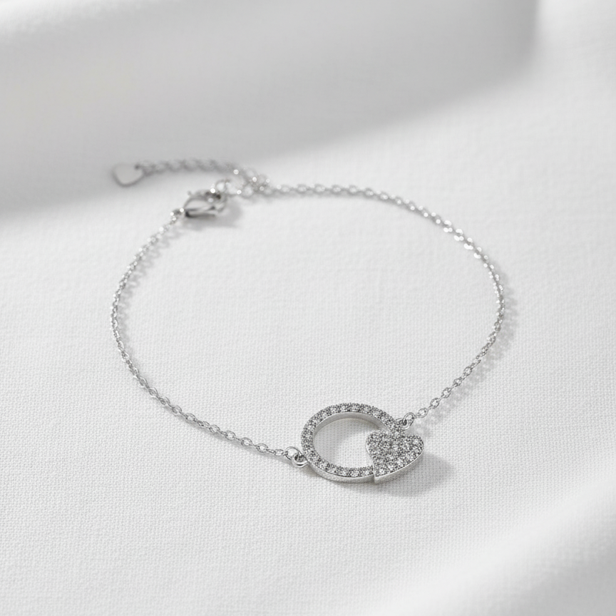 925 Pearl Link Drop Bracelet