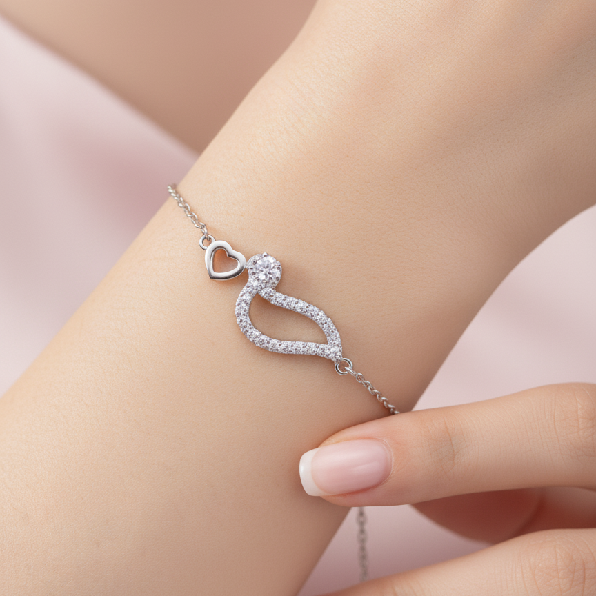 Lovebird Sparkle 925 Bracelet