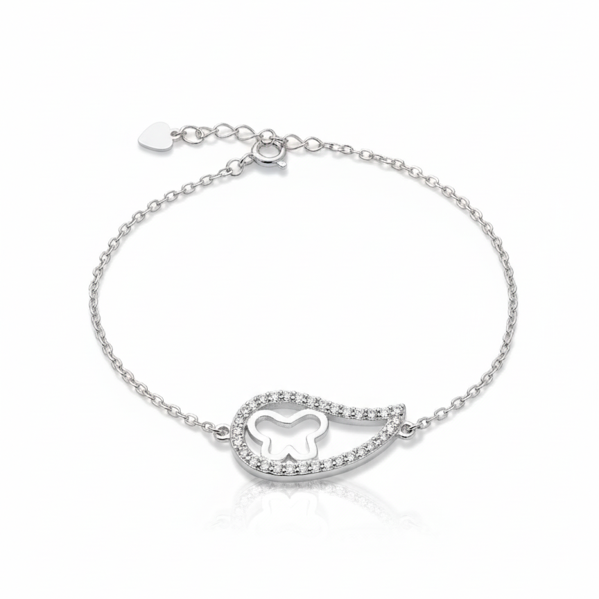 Butterfly Drop 925 Bracelet
