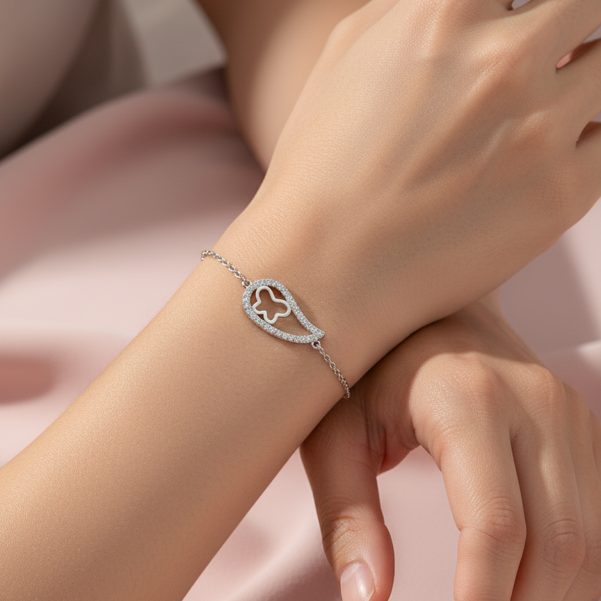 Butterfly Drop 925 Bracelet