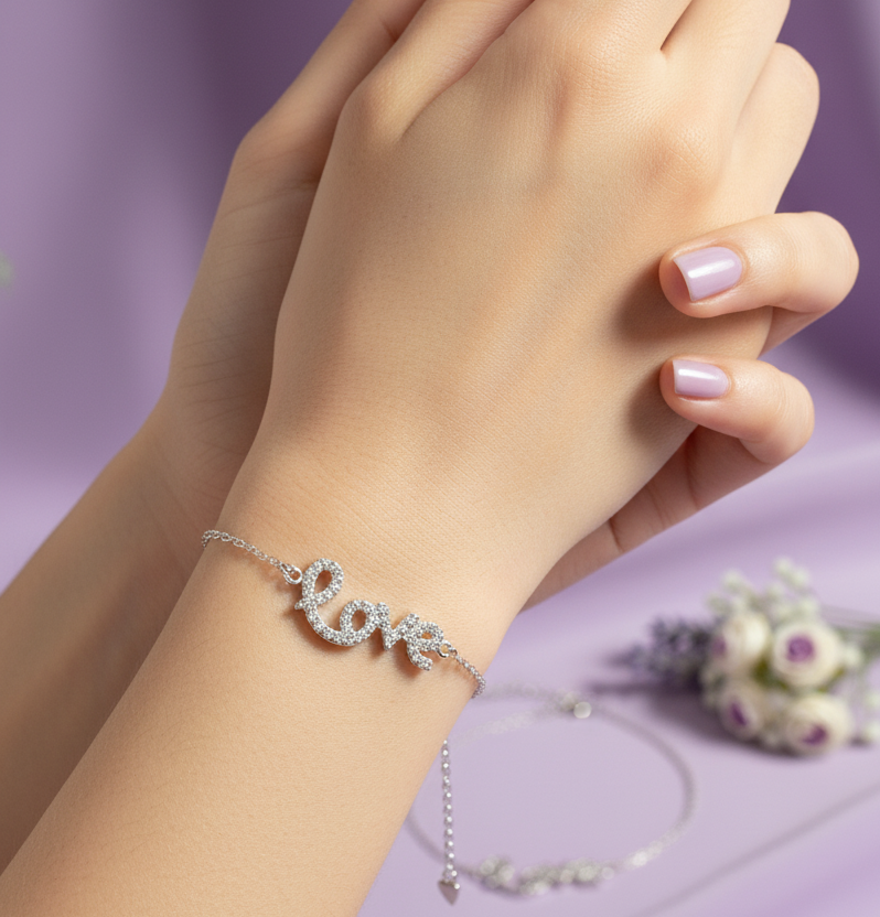 Love Script 925 Bracelet