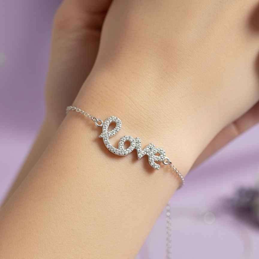 Love Script 925 Bracelet