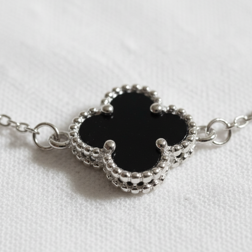 Noir Clover 925 Bracelet
