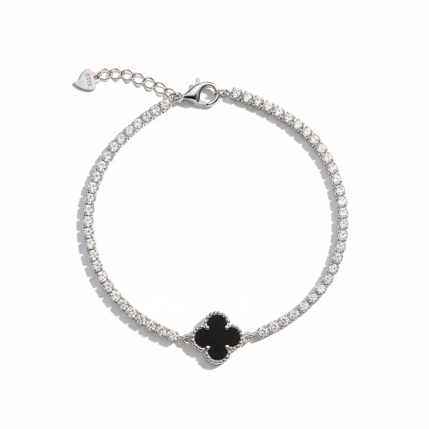 Luxe Clover Tennis 925 Bracelet