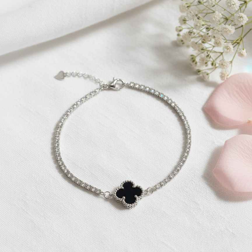 Luxe Clover Tennis 925 Bracelet
