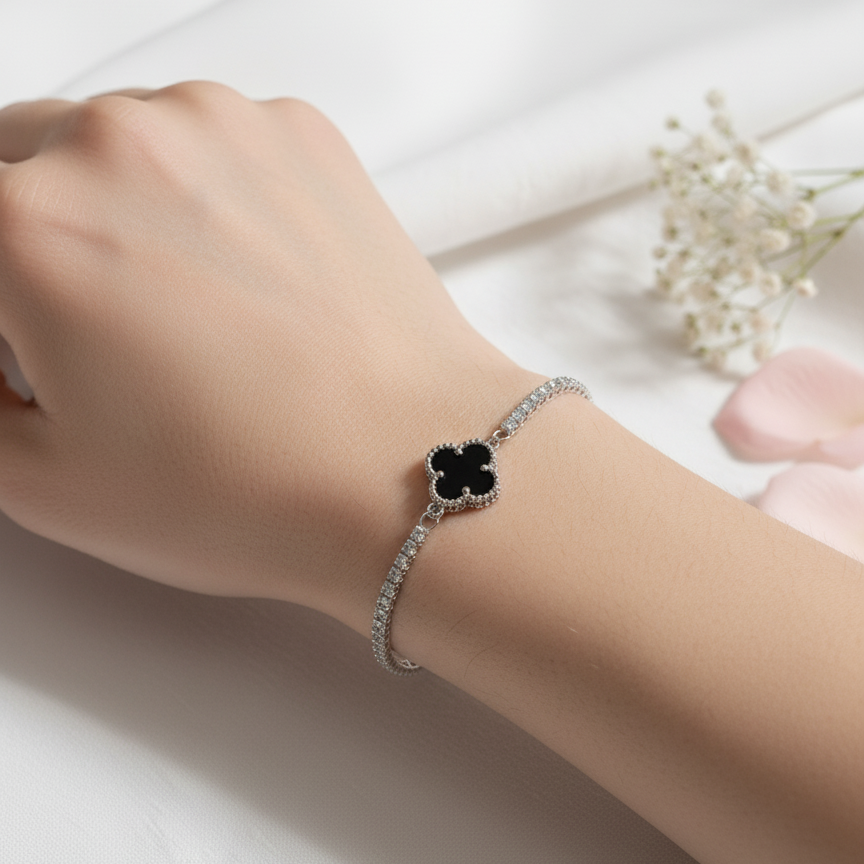 Luxe Clover Tennis 925 Bracelet