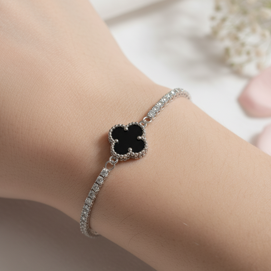 Luxe Clover Tennis 925 Bracelet