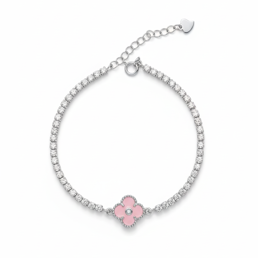 Blush Bloom Tennis 925 Bracelet