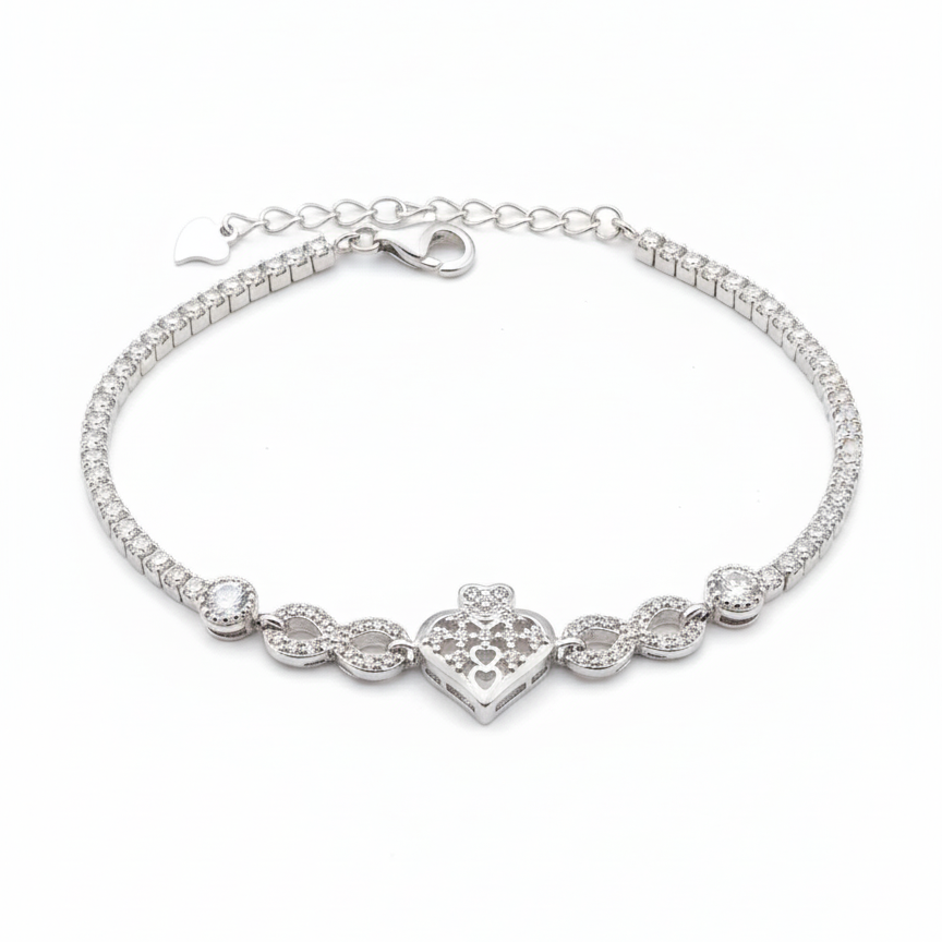Regal Heart 925 Bracelet