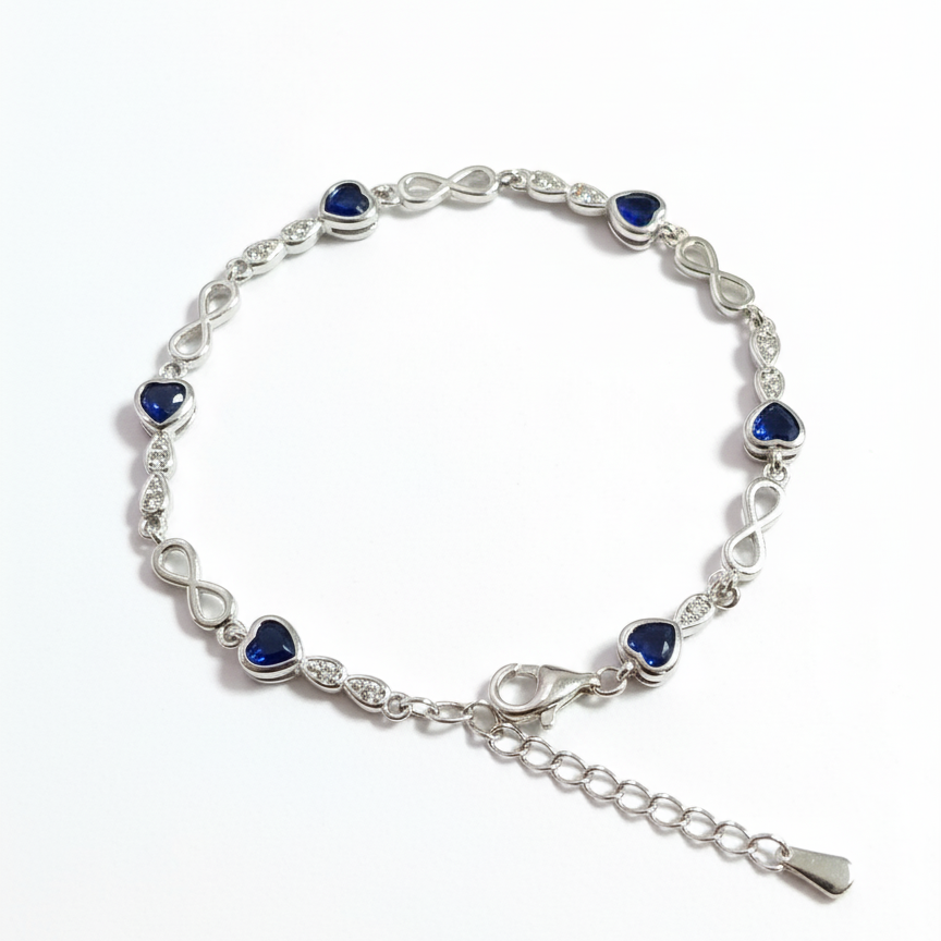 Midnight Love Infinity 925 Bracelet