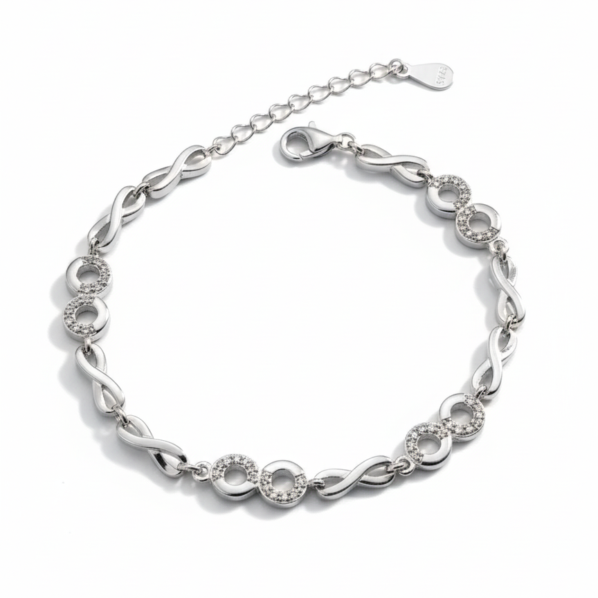 Infinity Loop 925 Bracelet