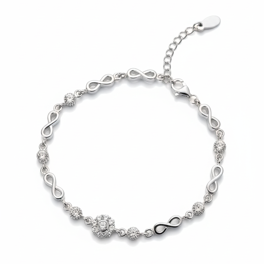 Infinity Bloom 925 Bracelet