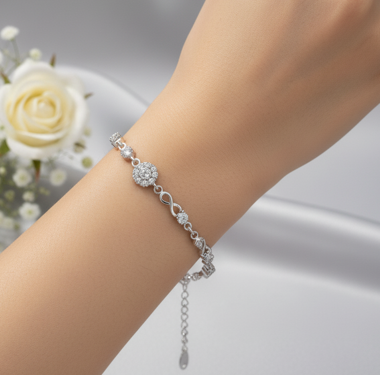 Infinity Bloom 925 Bracelet