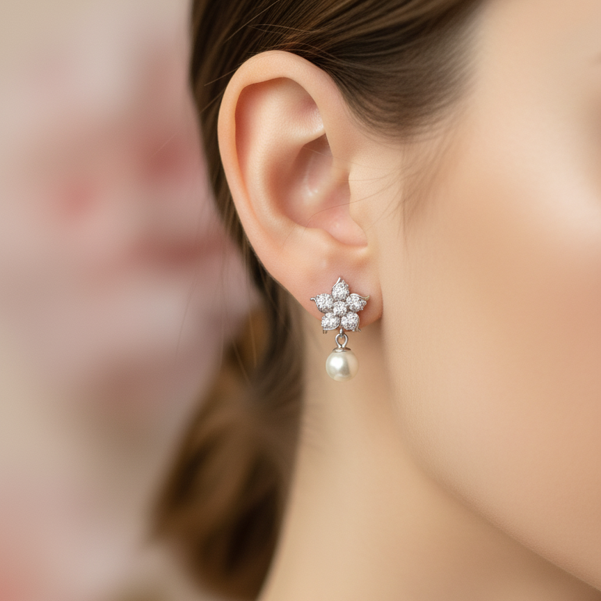 Luna Flora 925 Eartops