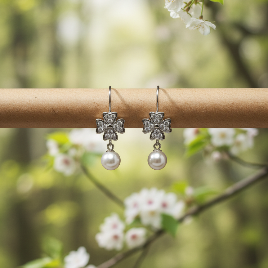 Daisy Drop 925 Eartops