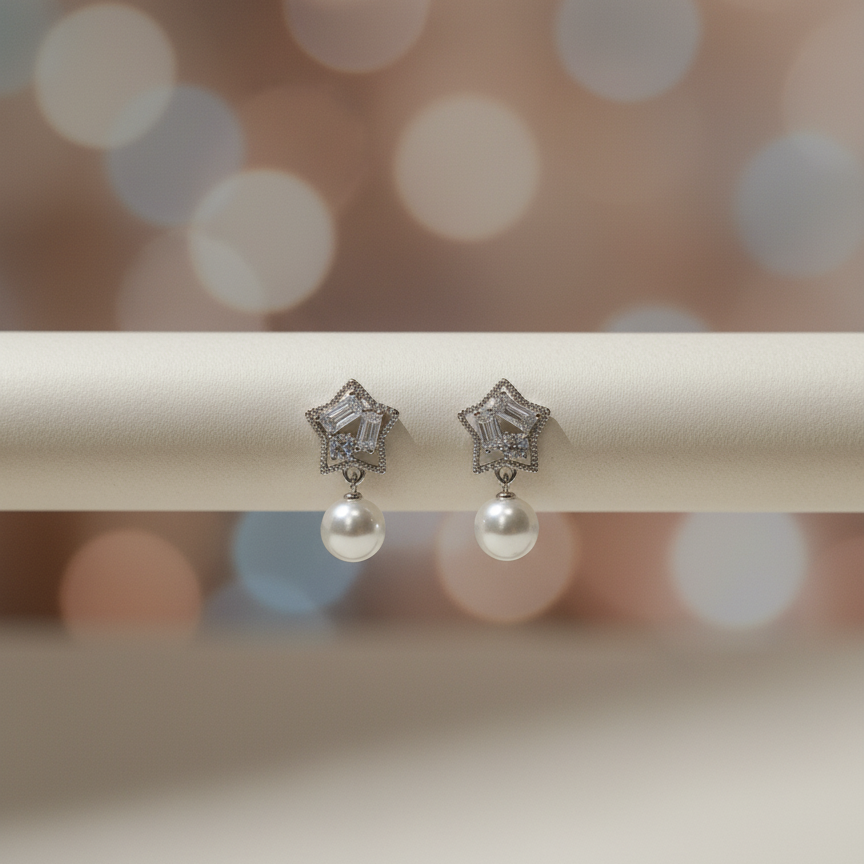 StellarPearl 925 Eartops