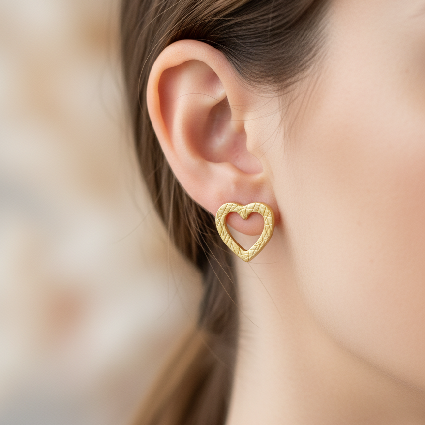 HoneyHeart 925 Eartops