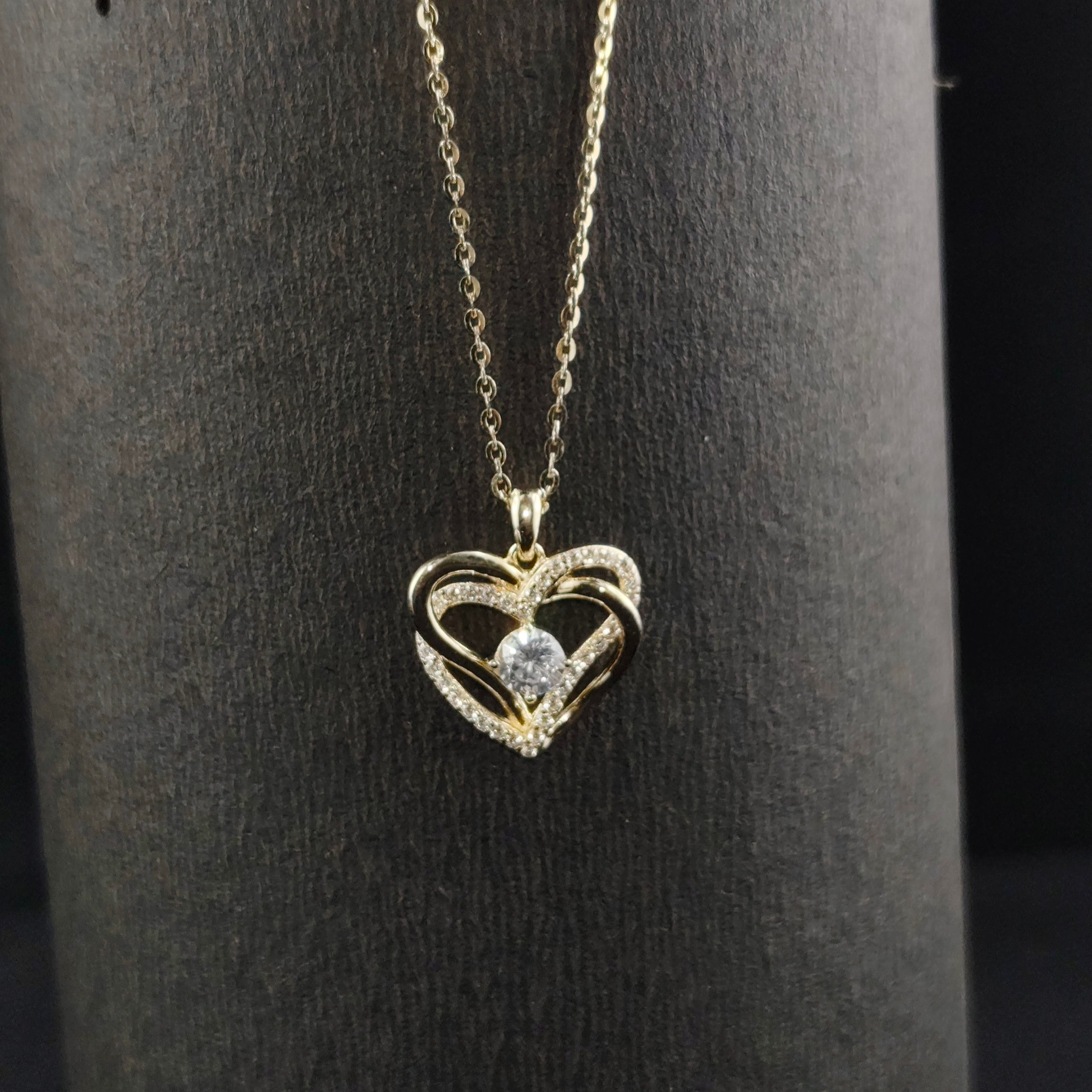 Golden Embrace Heart Pendant