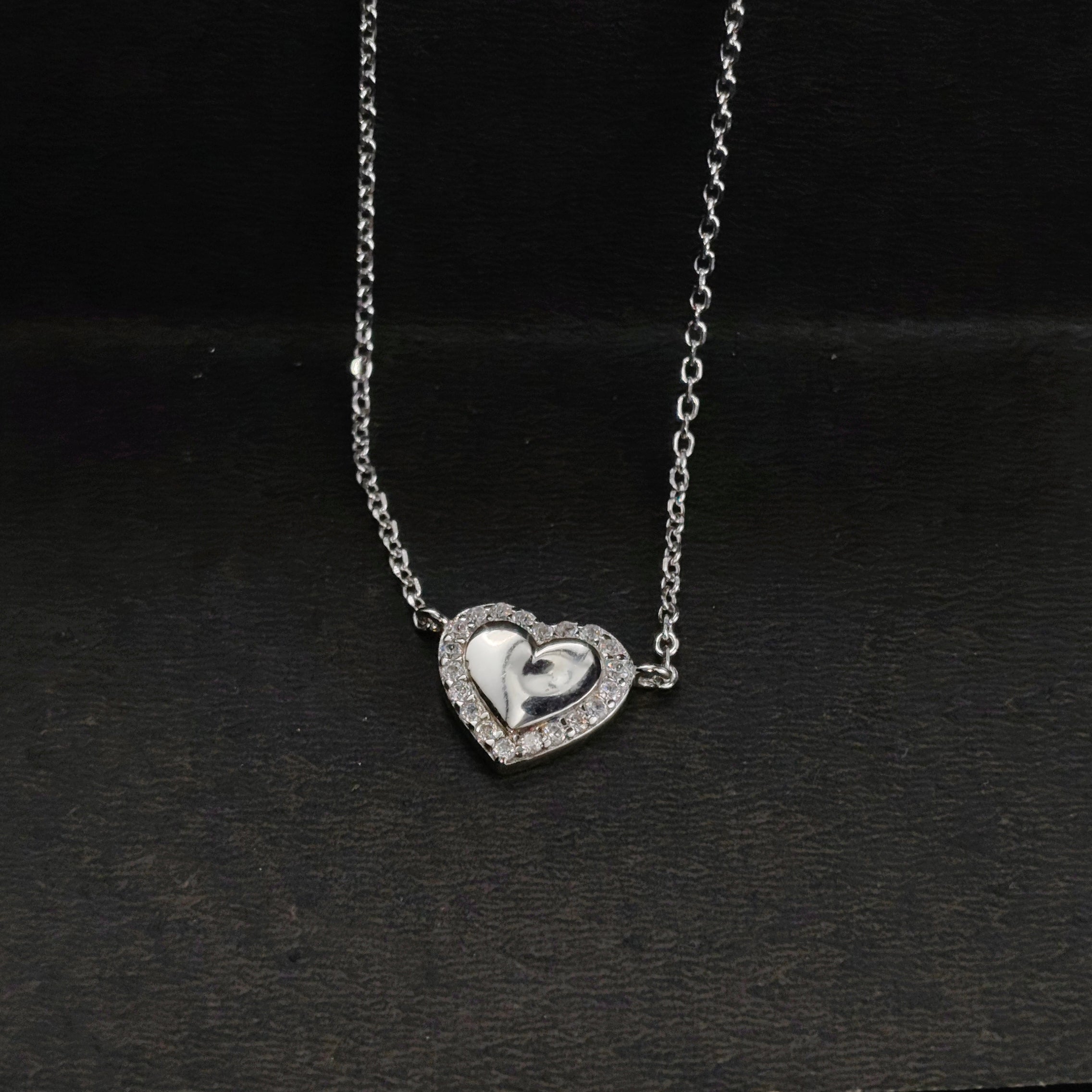 Dual Heart Charm in Silver