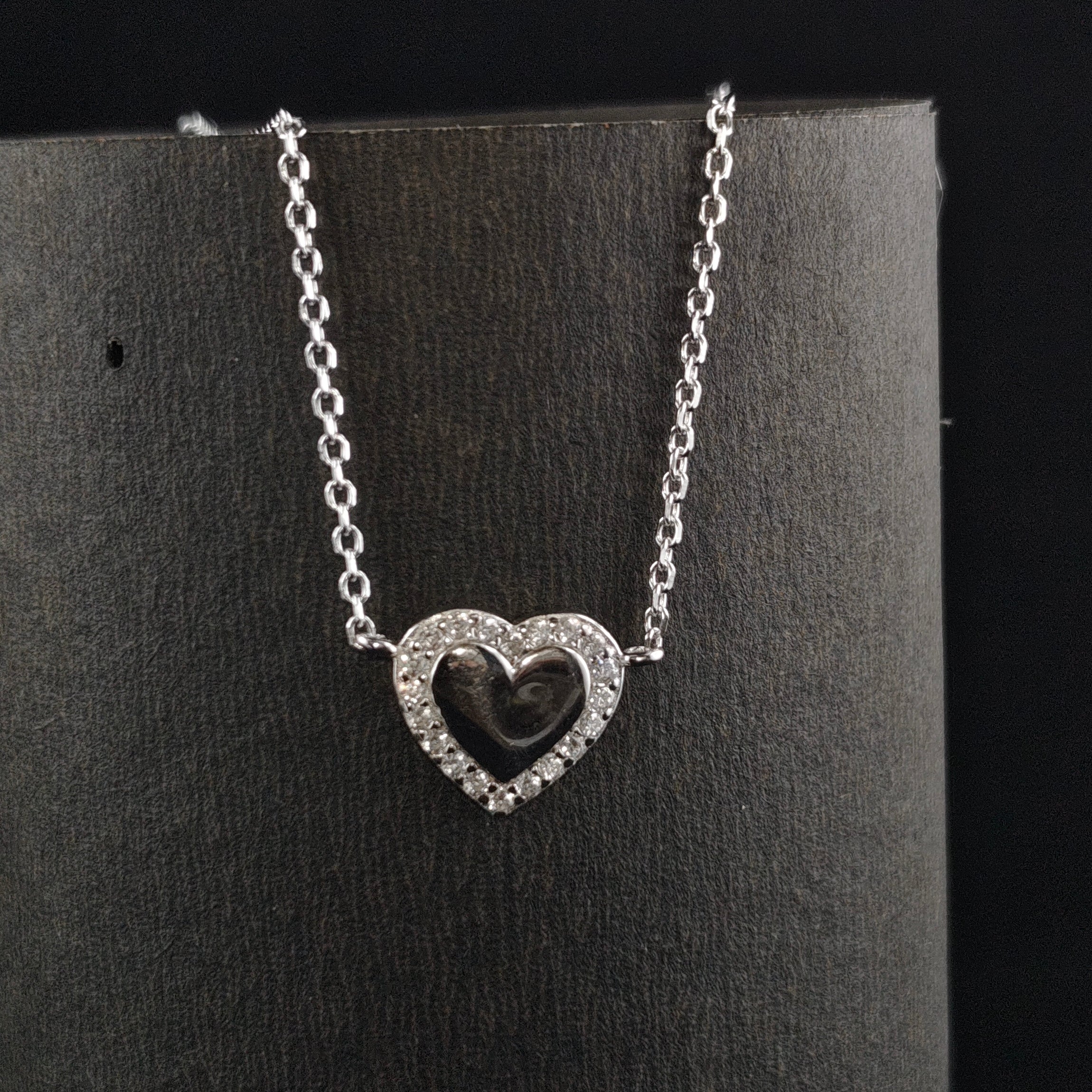 Dual Heart Charm in Silver